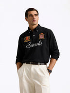 Black Marjing Heritage Polo