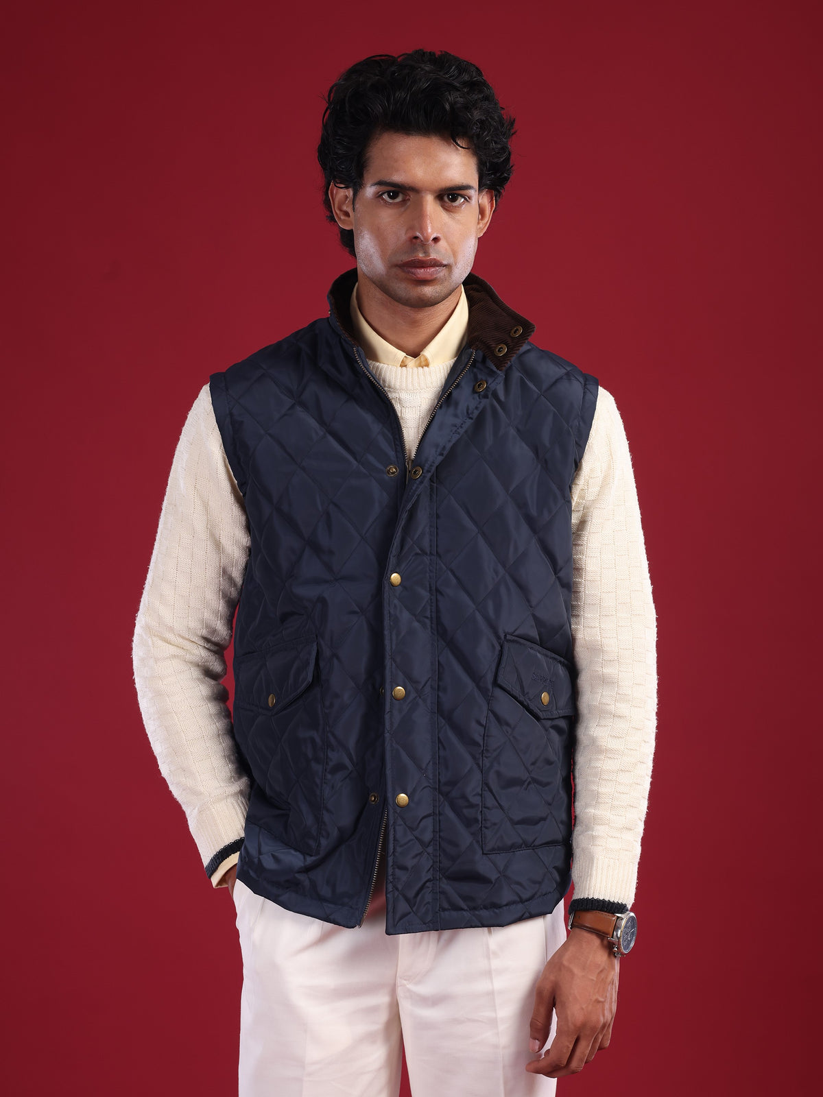 The Tagore Jacket: Prussian Blue Gilet