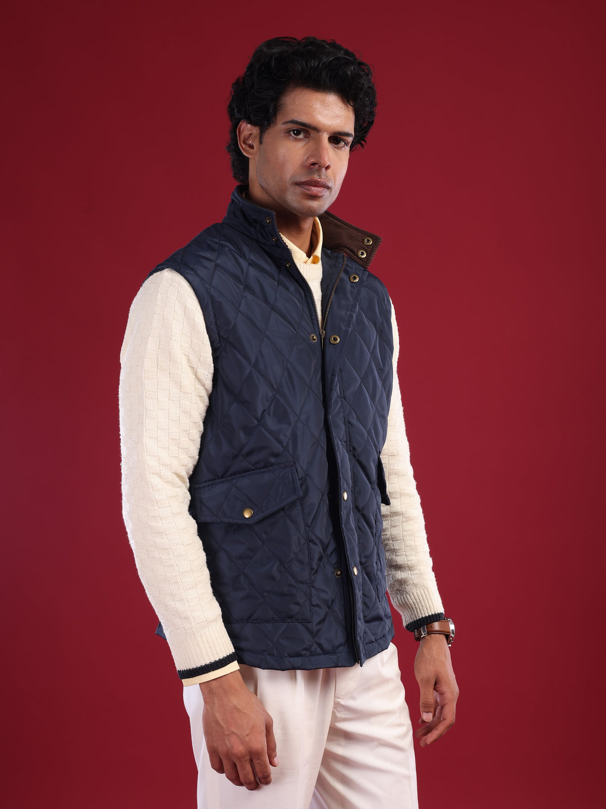 The Tagore Jacket: Prussian Blue Gilet