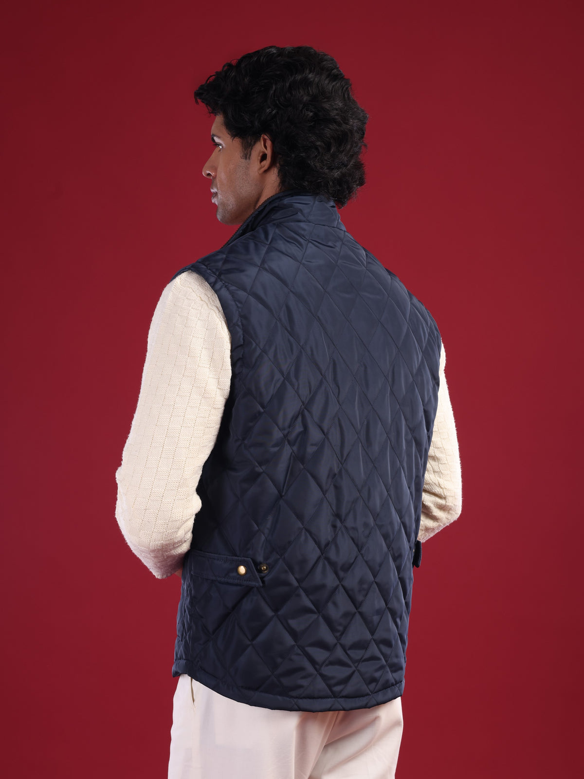 The Tagore Jacket: Prussian Blue Gilet