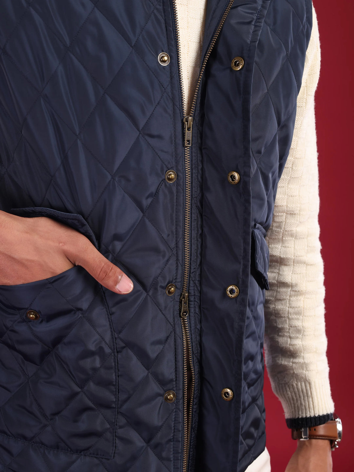 The Tagore Jacket: Prussian Blue Gilet