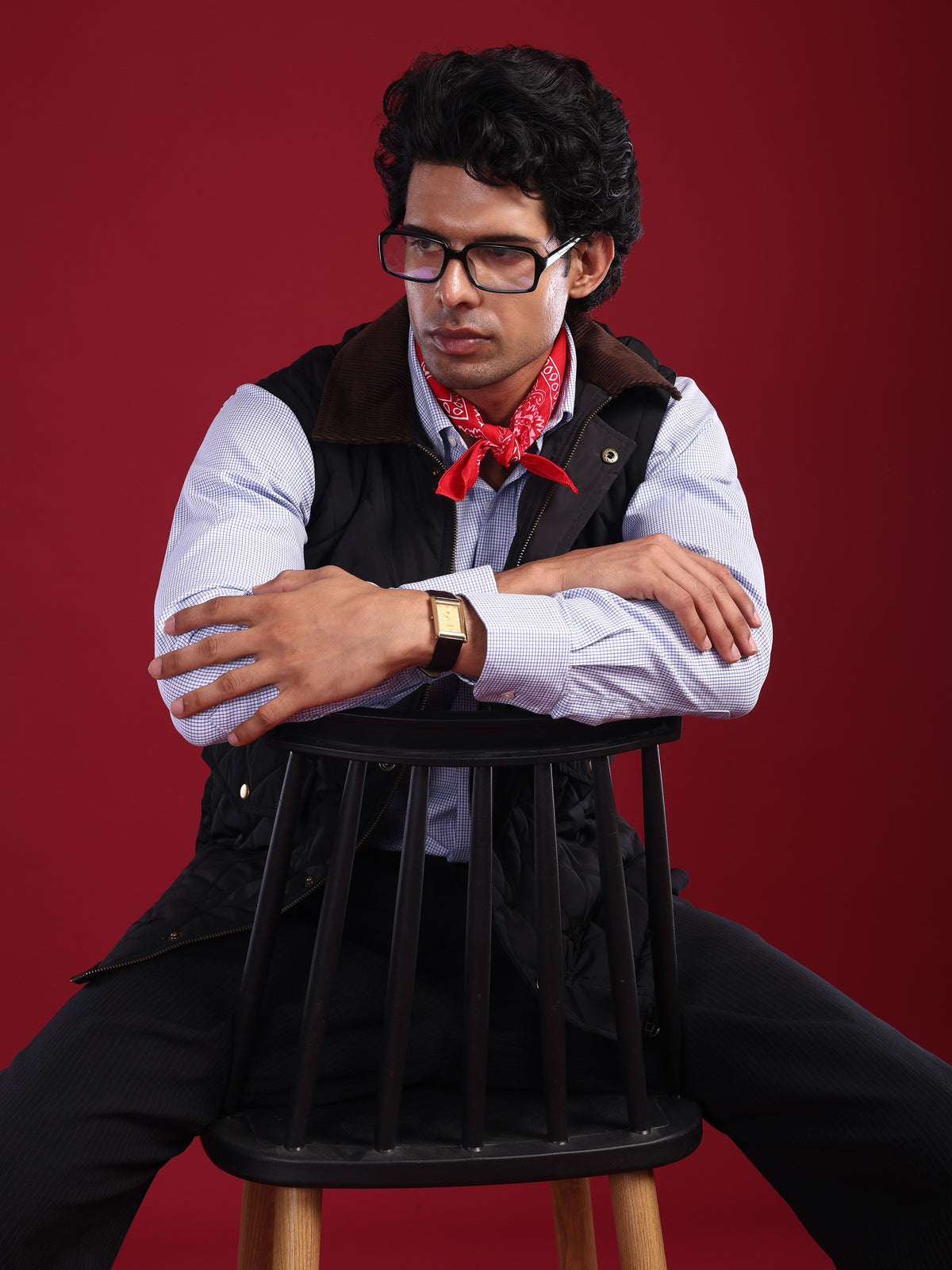 The Tagore Jacket: Black Gilet