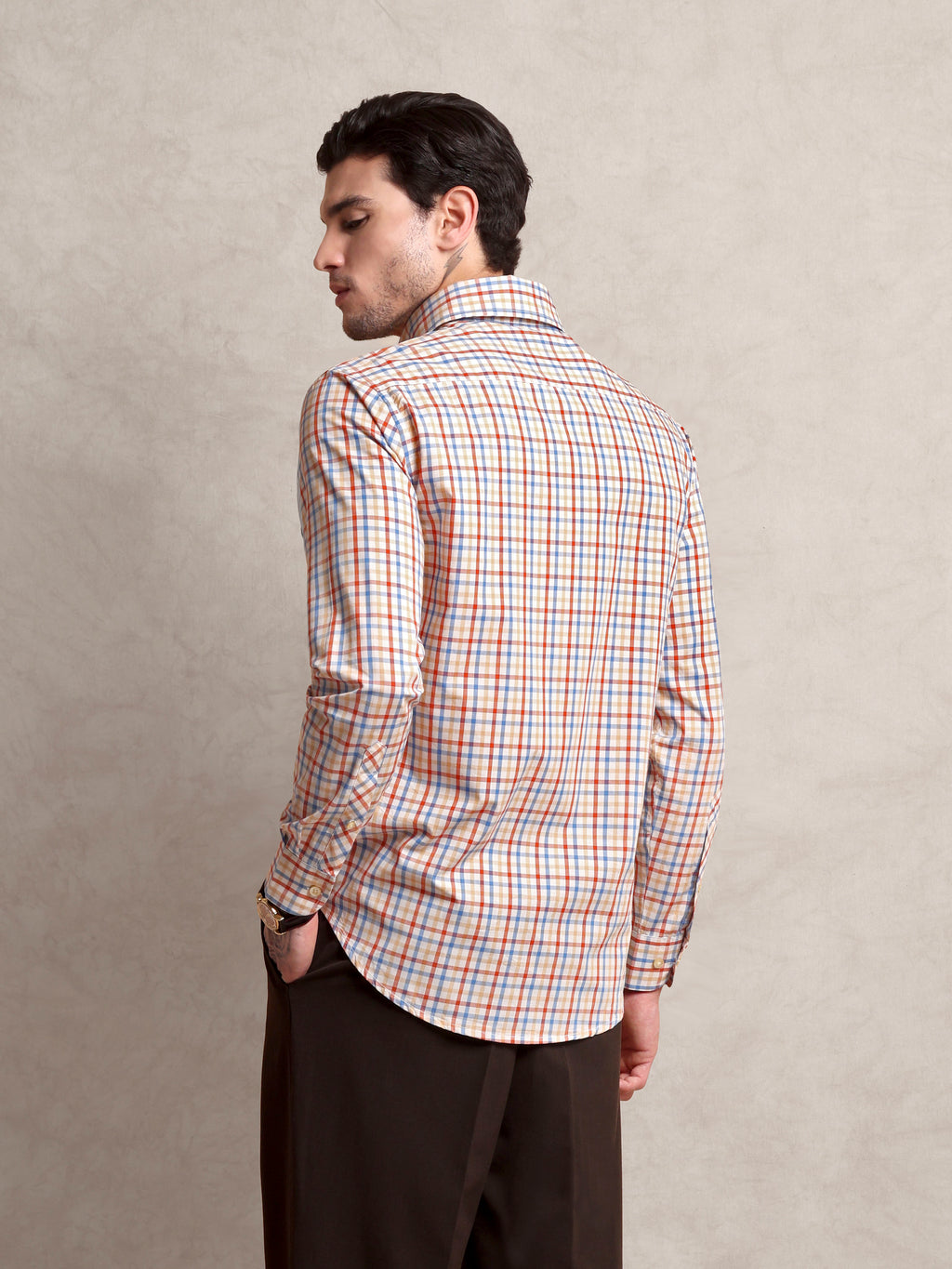 The Karikala: Slim Fit Summer Check Poplin Shirt