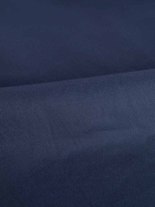 The Rawal: Slim Fit Solid Navy Blue Oxford Shirt
