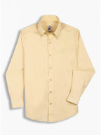 The Rawal: Slim Fit Solid Yellow Oxford Shirt