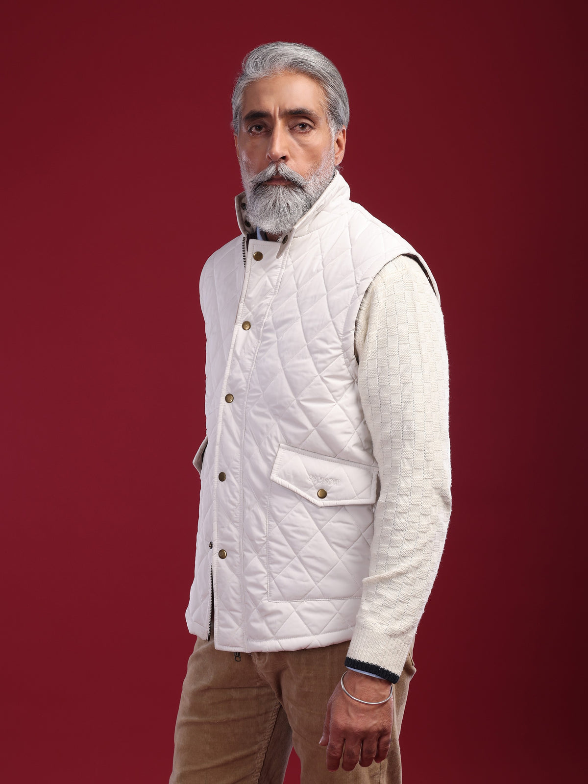 The Tagore Jacket: White Gilet