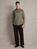 The Rawal: Slim Fit Solid Pista Oxford Shirt