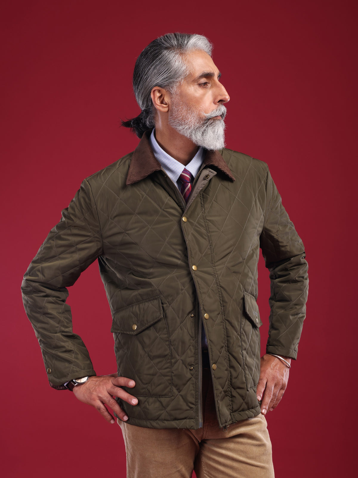The Tagore Jacket: Olive Green