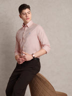 The Rawal: Slim Fit Solid Pink Oxford Shirt