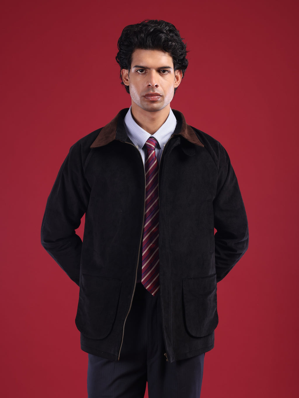 The Arjuna Jacket: Black Corduroy jacket