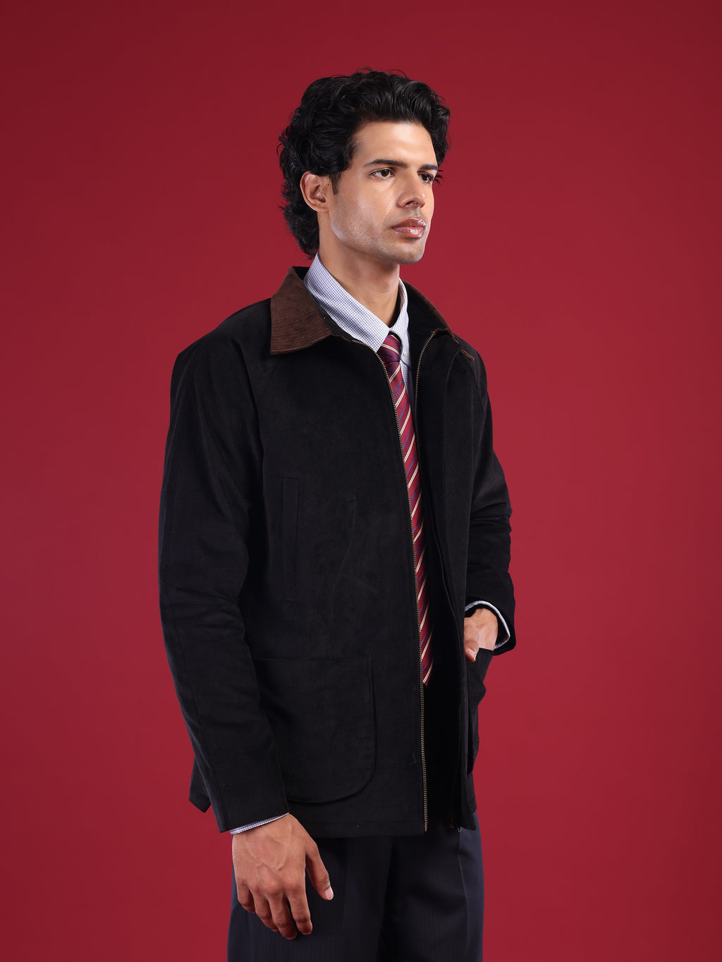 The Arjuna Jacket: Black Corduroy jacket