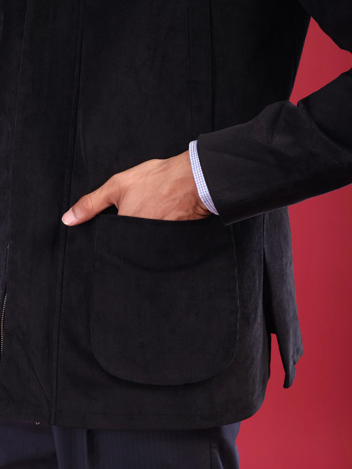 The Arjuna Jacket: Black Corduroy jacket