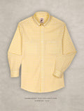 The Karikala: Slim Fit Checkered Yellow Oxford Shirt