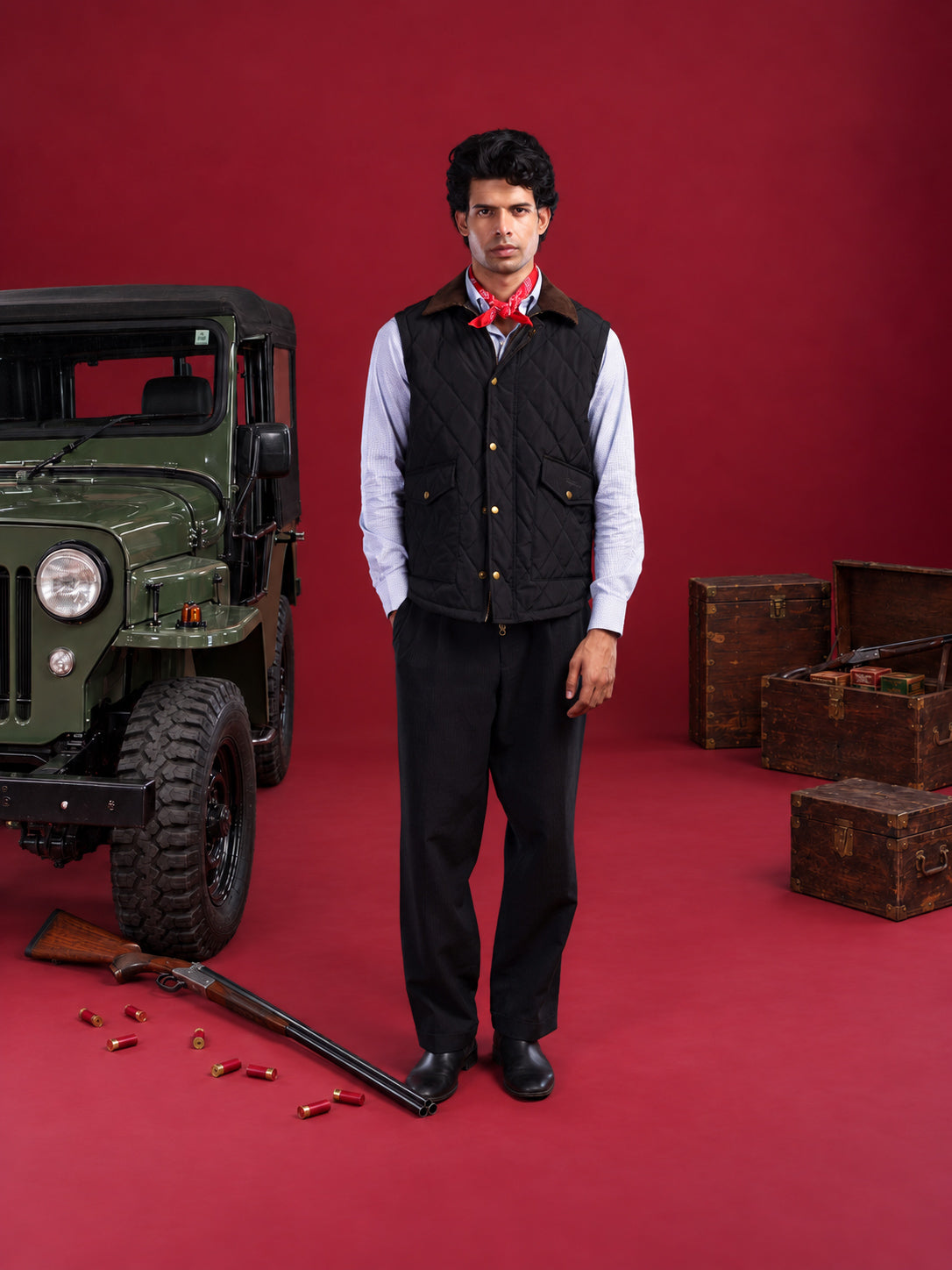 The Tagore Jacket: Black Gilet