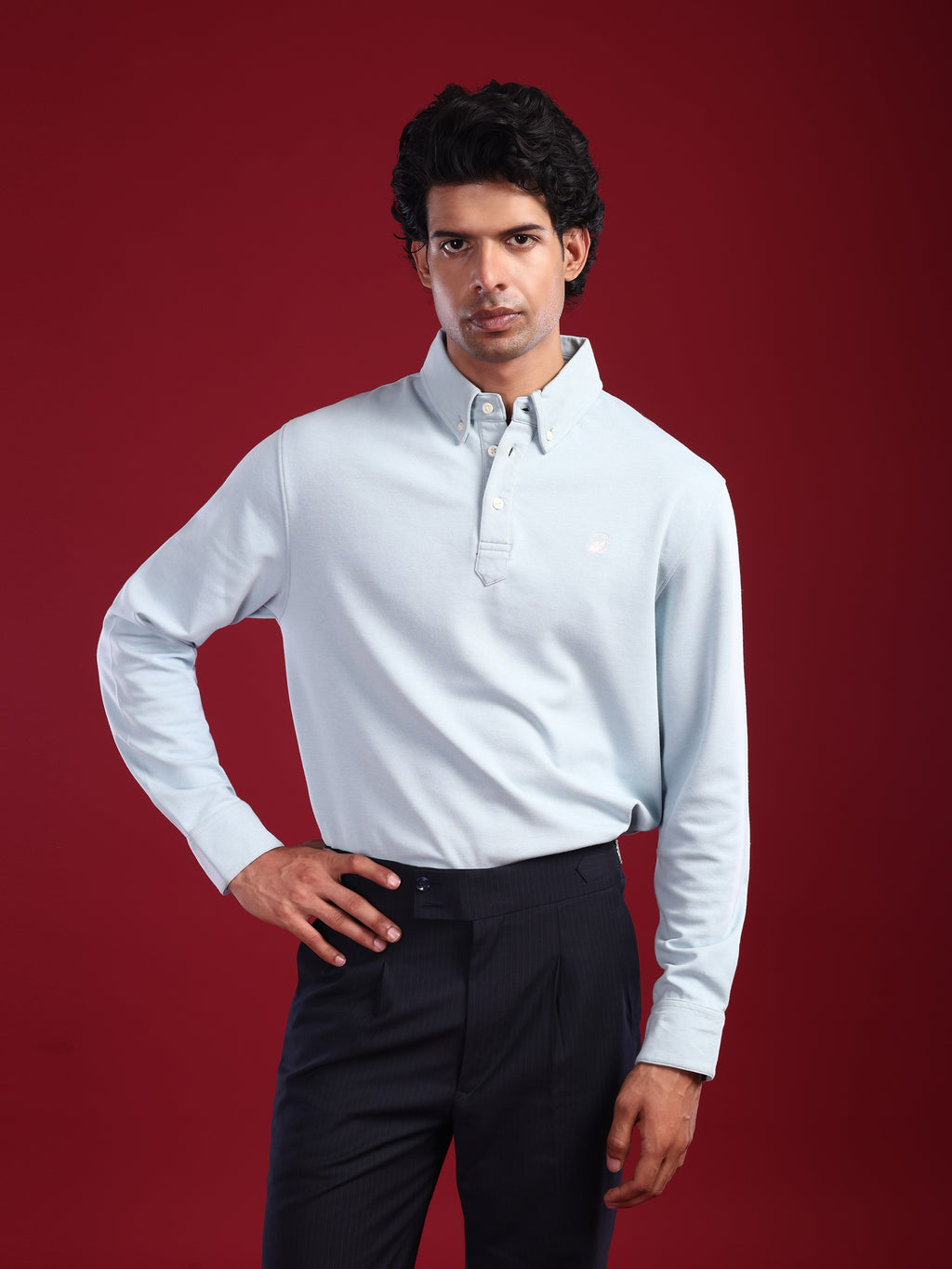 Powder Blue Classic Marjing Polo