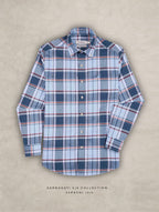 The Rawal: Slim Fit Plaid Blue Oxford Shirt