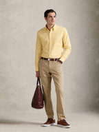 The Rawal: Slim Fit Solid Yellow Oxford Shirt