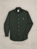 The Rawal: Slim Fit Solid Olive Green Oxford Shirt