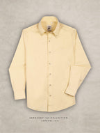 The Rawal: Slim Fit Solid Yellow Oxford Shirt