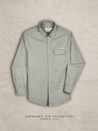 The Udai: Slim Fit Supima Cotton Checkered Pista Shirt