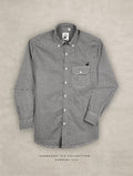 The Udai: Slim Fit Checkered Black Single Pocket Oxford Shirt