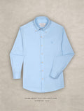 The Rawal: Slim Fit Solid Powder Blue Oxford Shirt