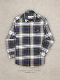 The Rawal: Slim Fit Olive-Navy Plaid Oxford Shirt