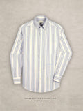 The Karikala: Slim Fit Striped Grey Poplin Shirt