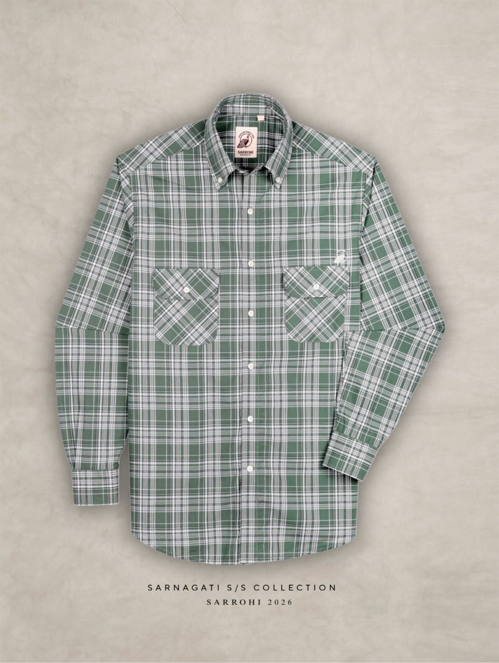 The Karikala: Slim Fit Checkered Pista Poplin Shirt