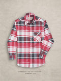 The Udai: Slim Fit Checkered Red Single Pocket Oxford Shirt