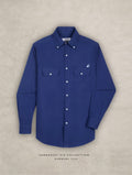 The Karikala: Slim Fit Solid Poplin Royal Blue Shirt
