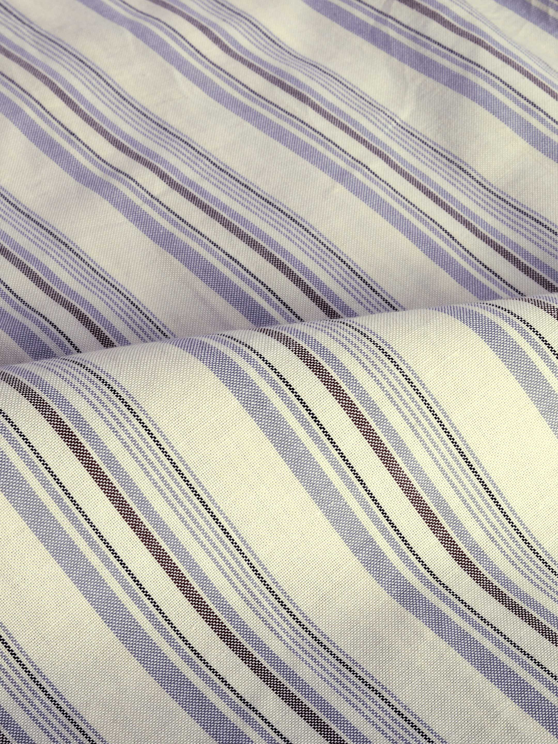 The Karikala: Slim Fit Striped Grey Poplin Shirt