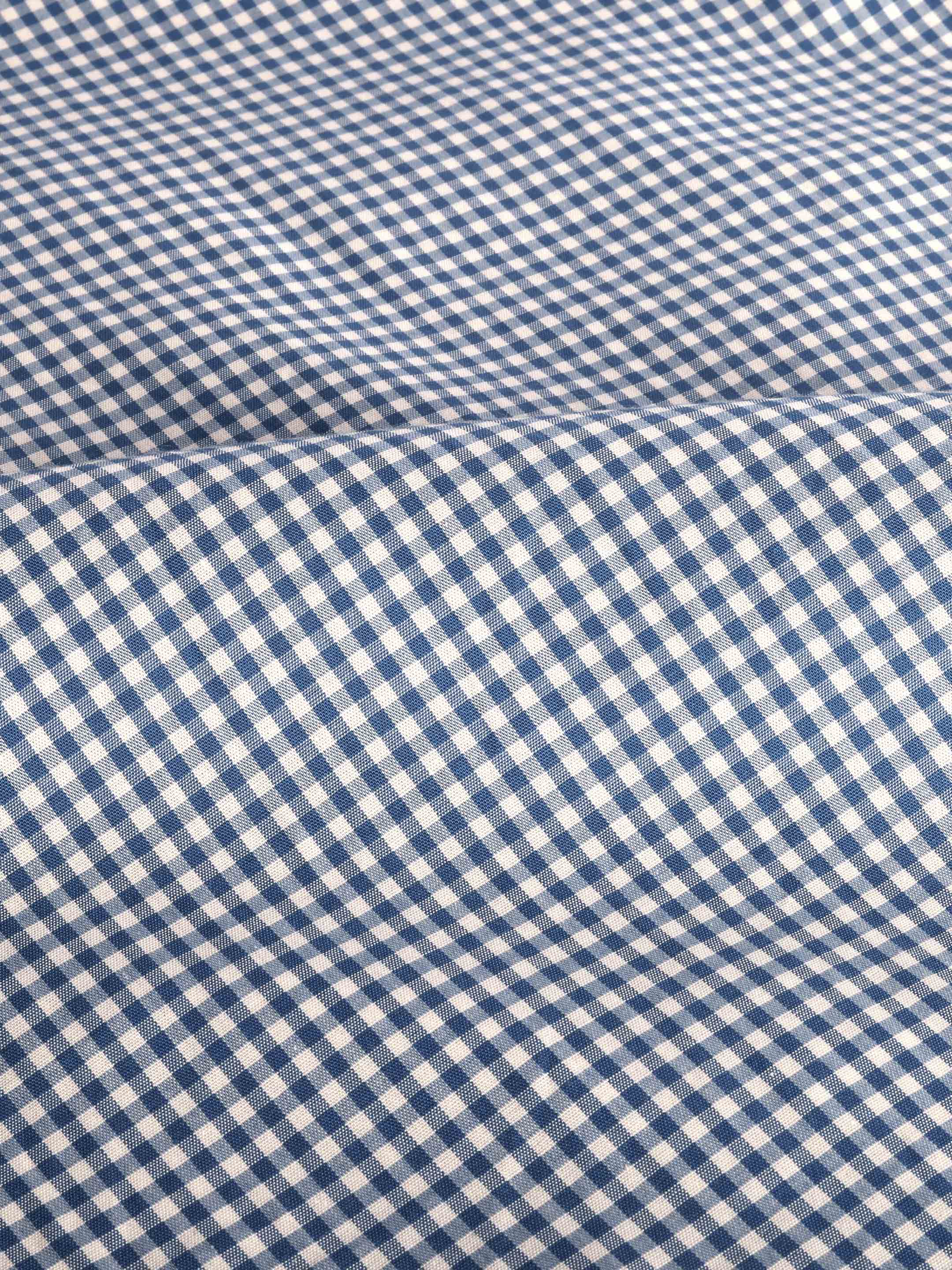 The Karikala: Slim Fit Supima Cotton Checkered Blue Shirt