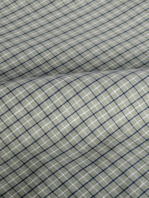 The Udai: Slim Fit Supima Cotton Checkered Pista Shirt