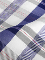 The Rawal: Slim Fit Checkered Blue Oxford Shirt