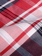 The Udai: Slim Fit Checkered Red Single Pocket Oxford Shirt