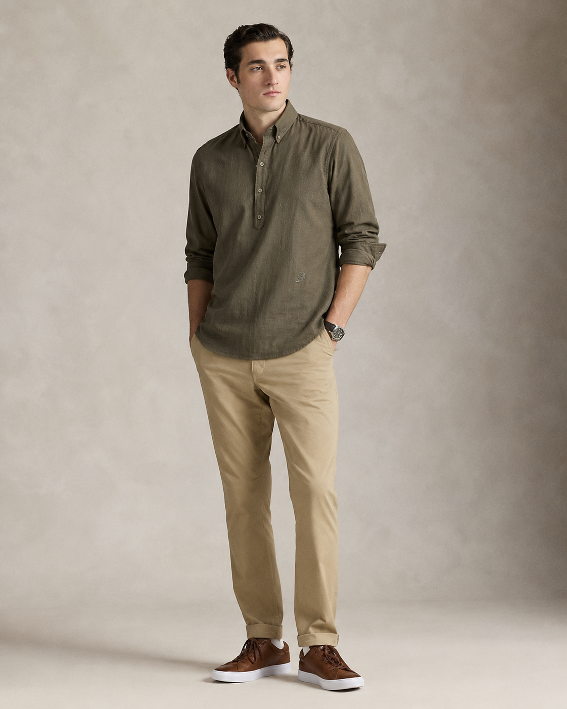 The Marwar Olive Green Kurta