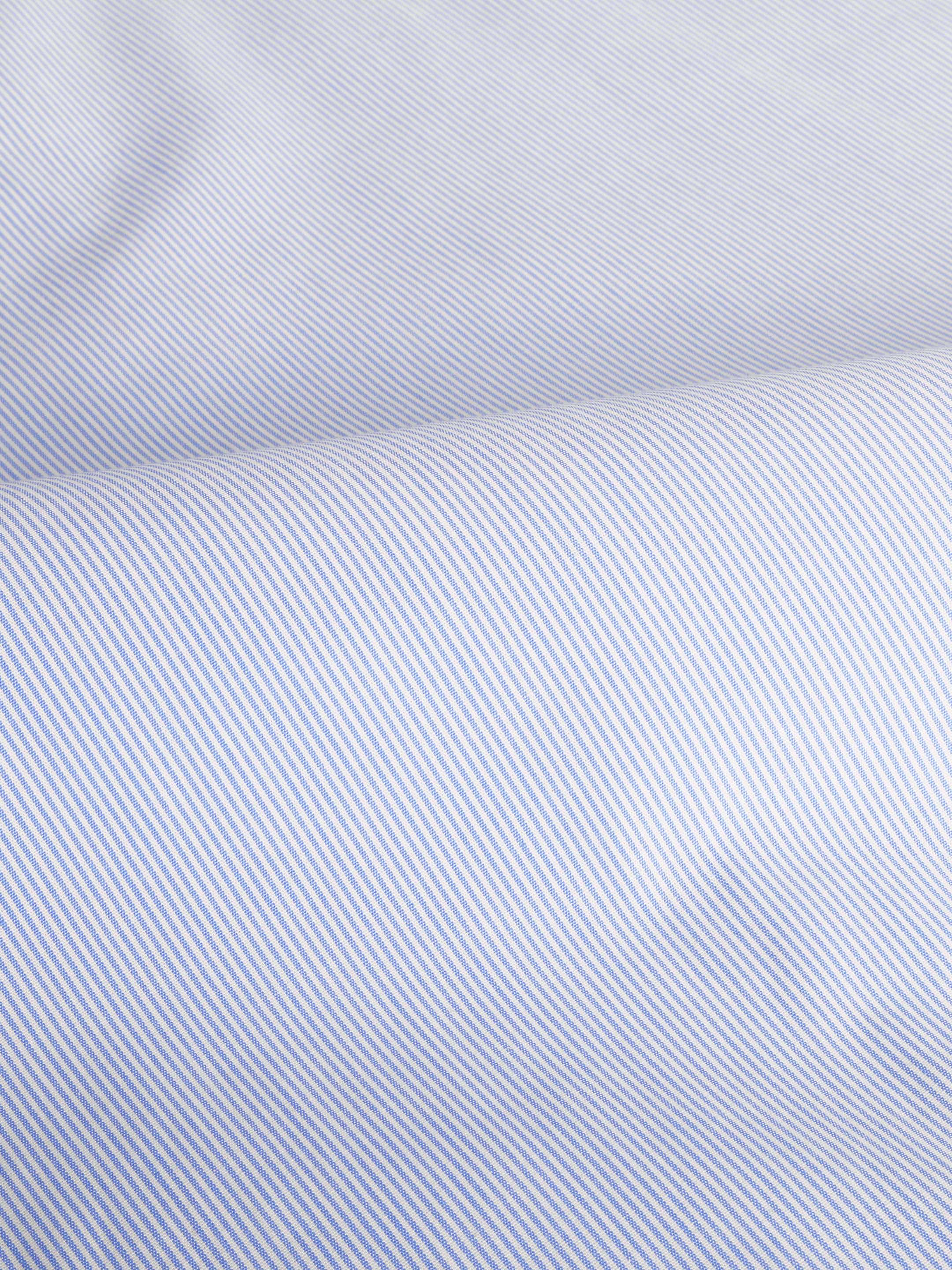 The Rawal: Slim Fit Egyptian Giza Cotton Striped Powder Blue Shirt