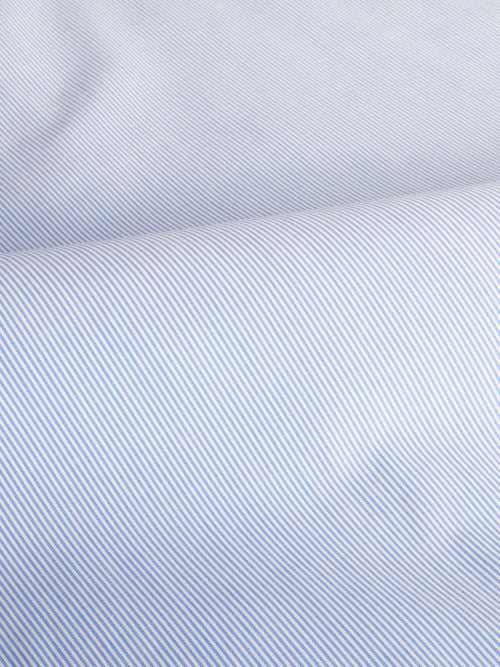 The Rawal: Slim Fit Egyptian Giza Cotton Striped Powder Blue Shirt