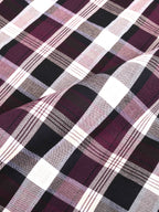 The Rawal: Slim Fit Checkered Maroon Oxford Shirt