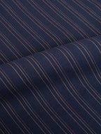 The Udai: Slim Fit Blue-Gold Striped Oxford Shirt