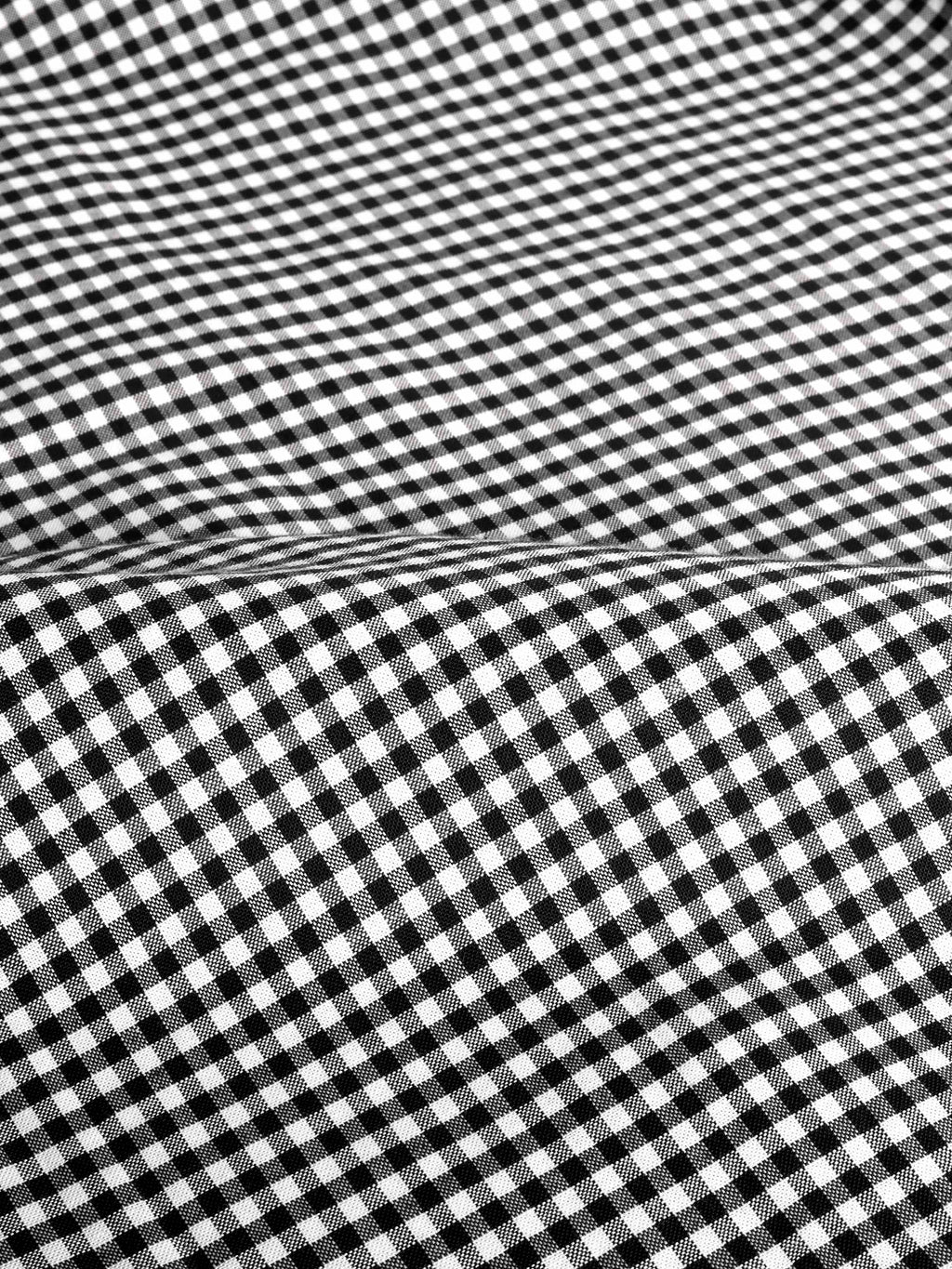The Udai: Slim Fit Checkered Black Single Pocket Oxford Shirt