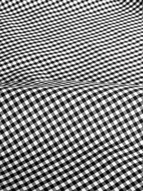 The Udai: Slim Fit Checkered Black Single Pocket Oxford Shirt