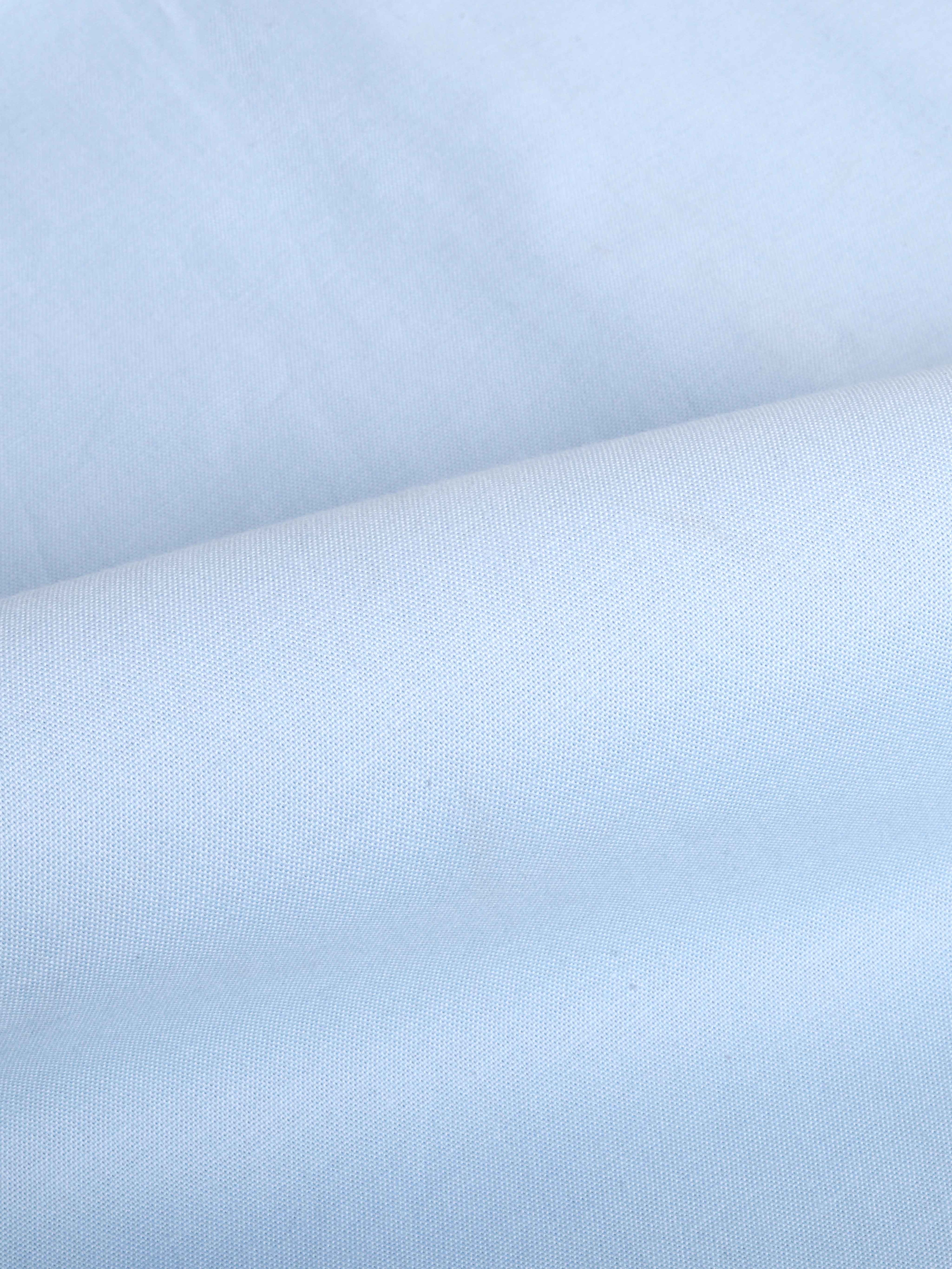 The Rawal: Slim Fit Solid Powder Blue Oxford Shirt