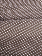 The Udai: Slim Fit Checkered Caramel Egyptian Cotton Shirt