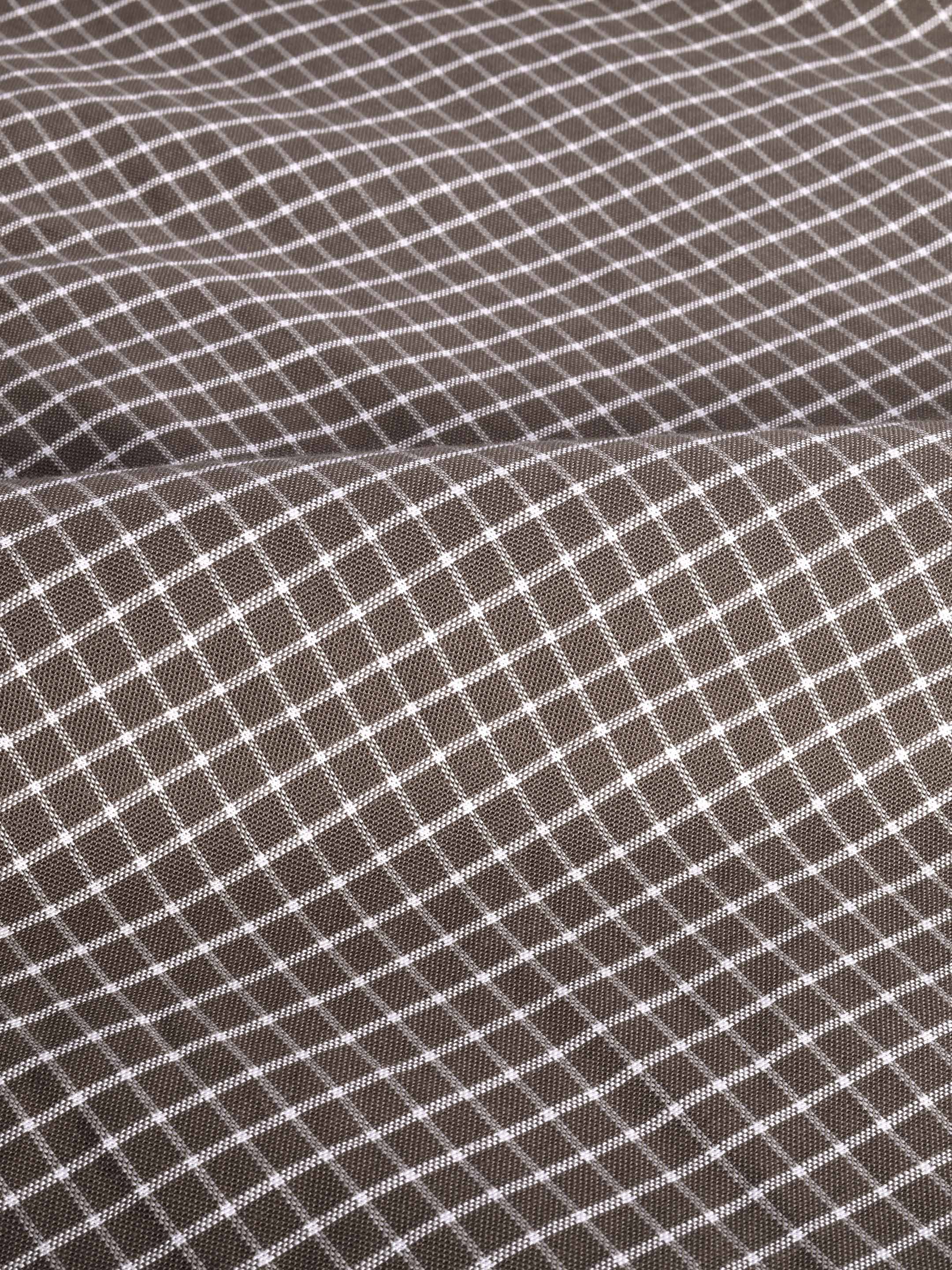 The Udai: Slim Fit Checkered Caramel Egyptian Cotton Shirt