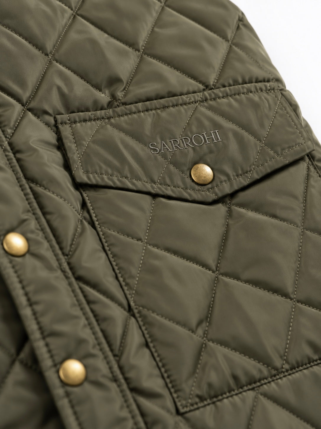 The Tagore Jacket: Olive Green Gilet