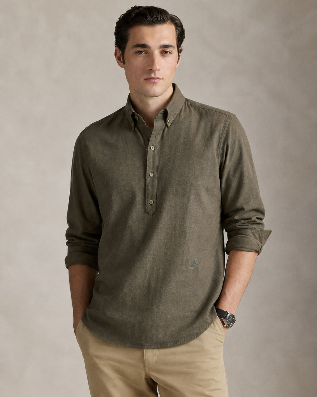 The Marwar Olive Green Kurta