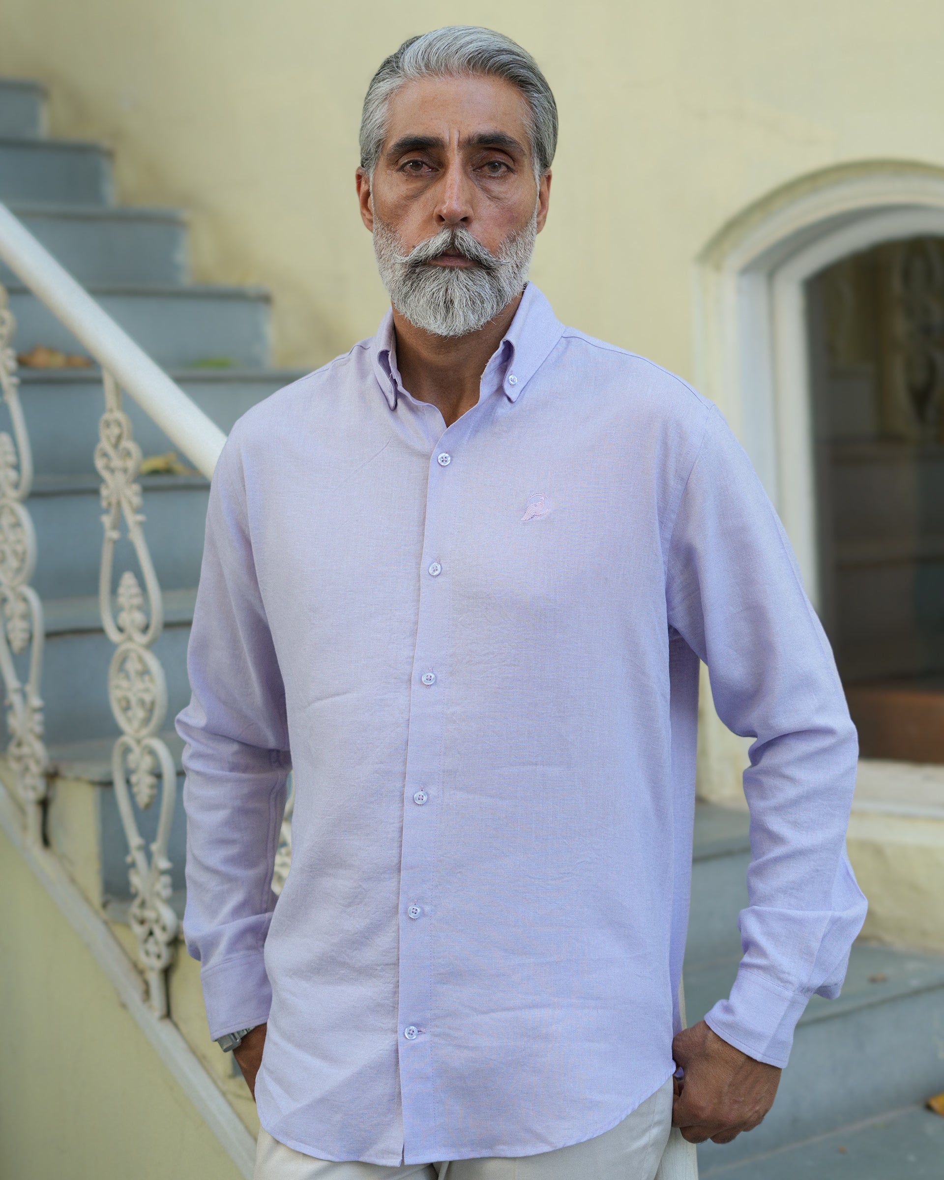 Lavender Dusk Linen Shirt