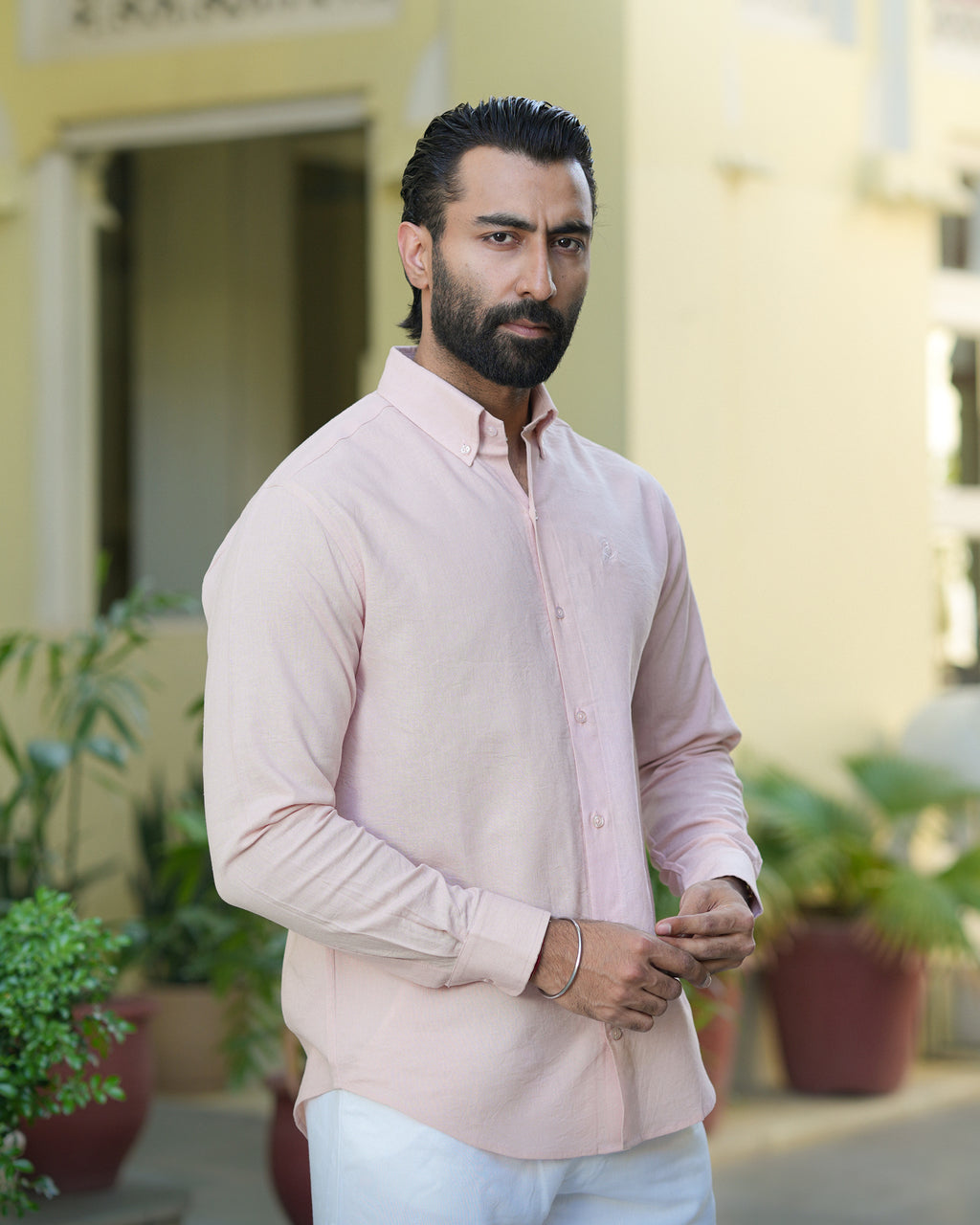Blush Rose Linen Shirt